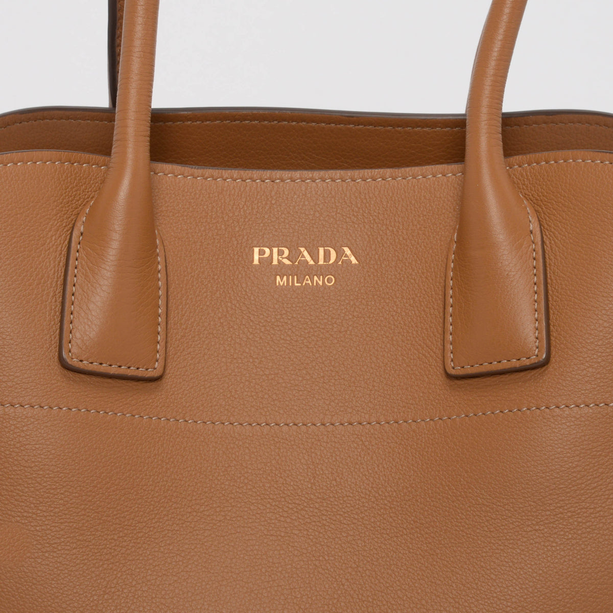 Prada Caramel Grained Leather Medium Tote