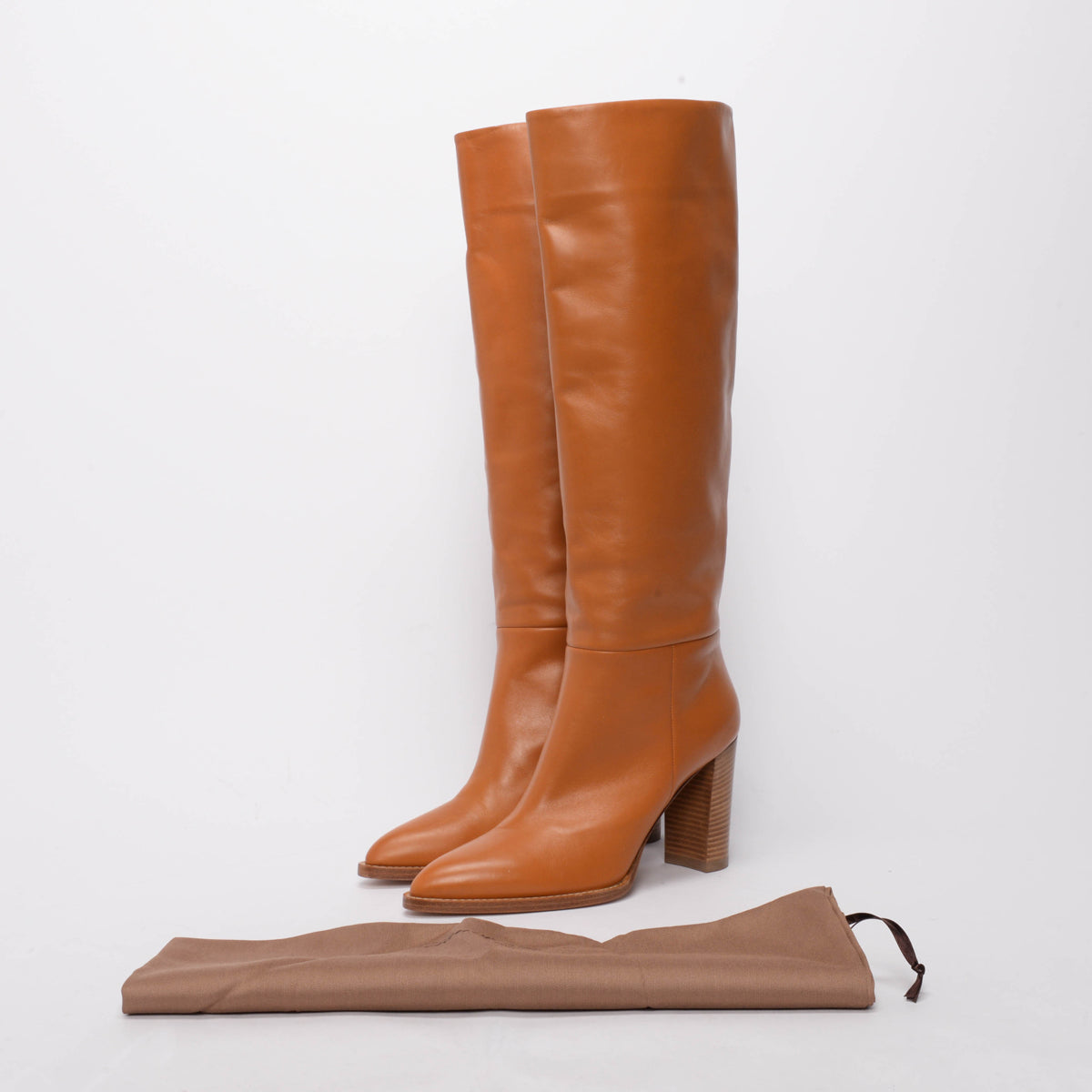 Gianvito Rossi Tan Calfskin Kerolyn Boots 41