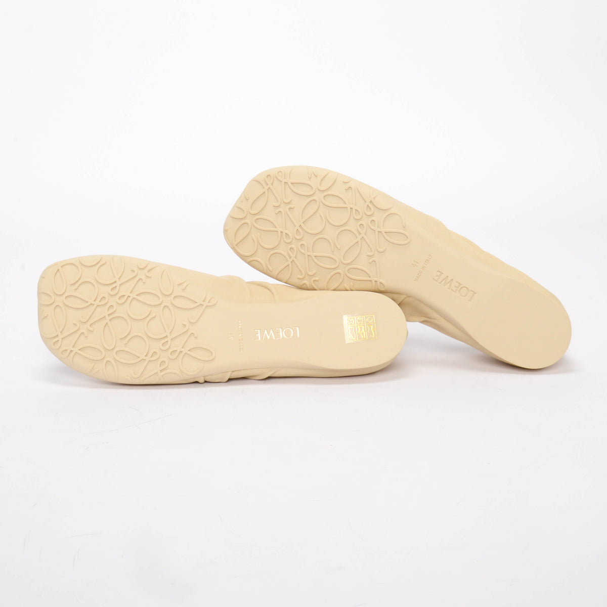 Loewe Dough Nappa Pebble Soft Ballerina Flats 41
