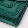 Bulgari Green Plisse Leather Medium Serpenti Forever Bag - Blue Spinach