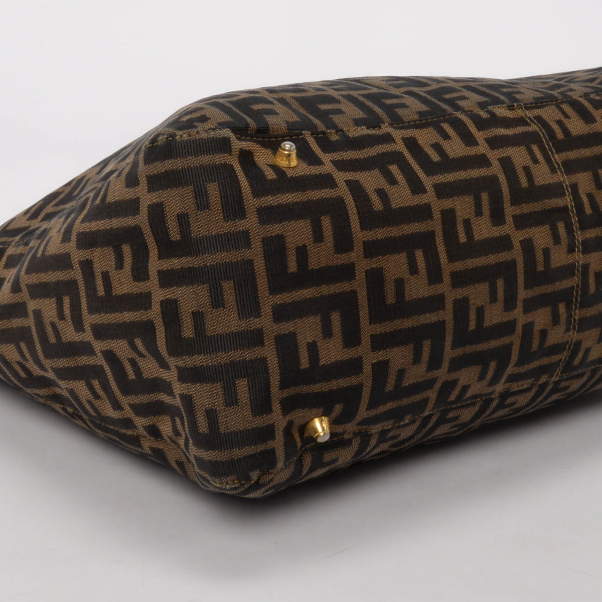 Fendi Tobacco Zucca Canvas Large Twins Tote