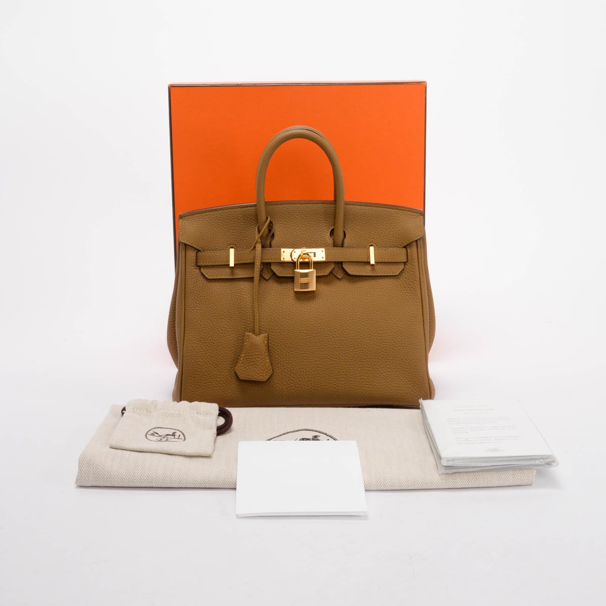 Hermes Bronze Dore Togo Birkin 25 GHW