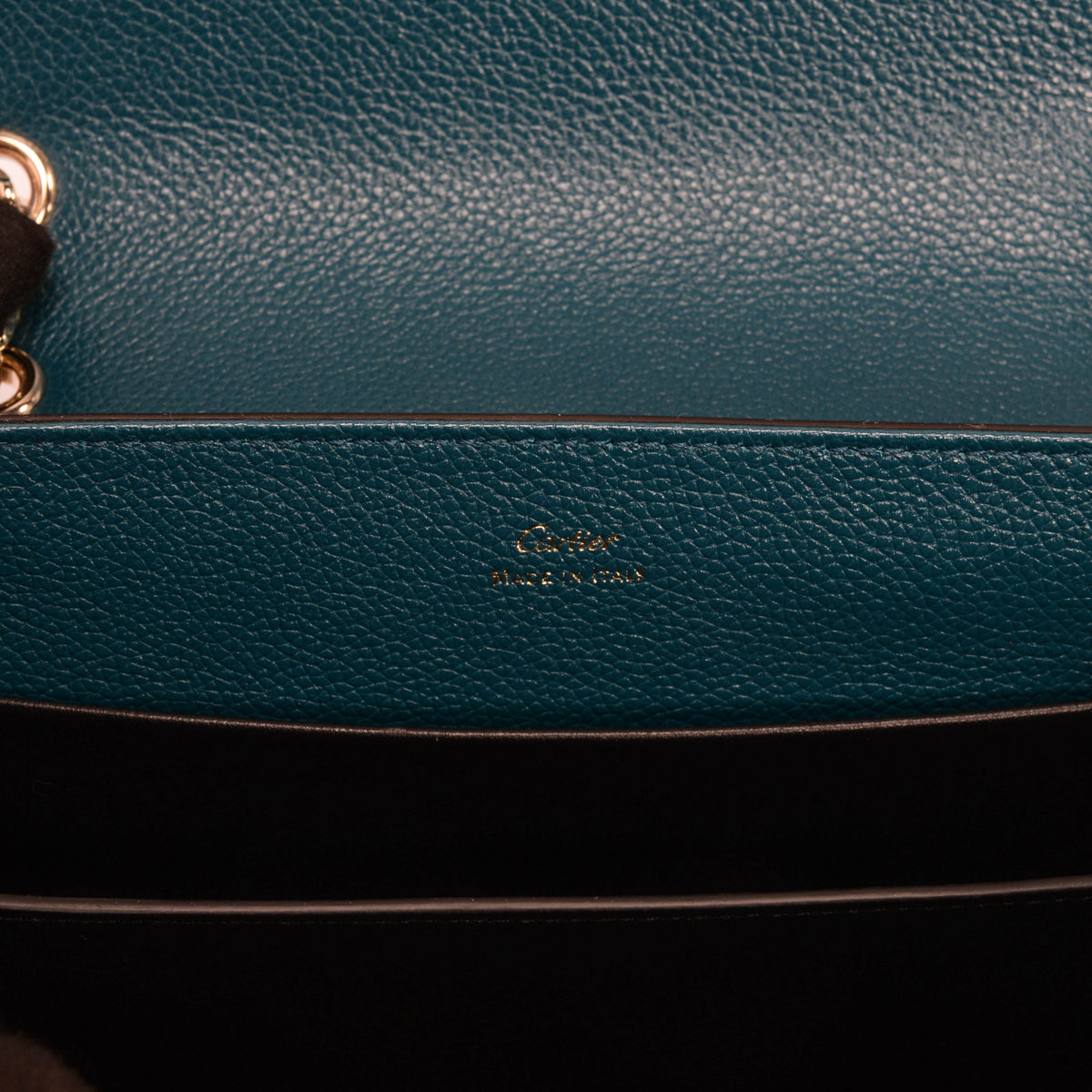 Cartier Teal Grained Calfskin Small Panthere de Cartier Bag