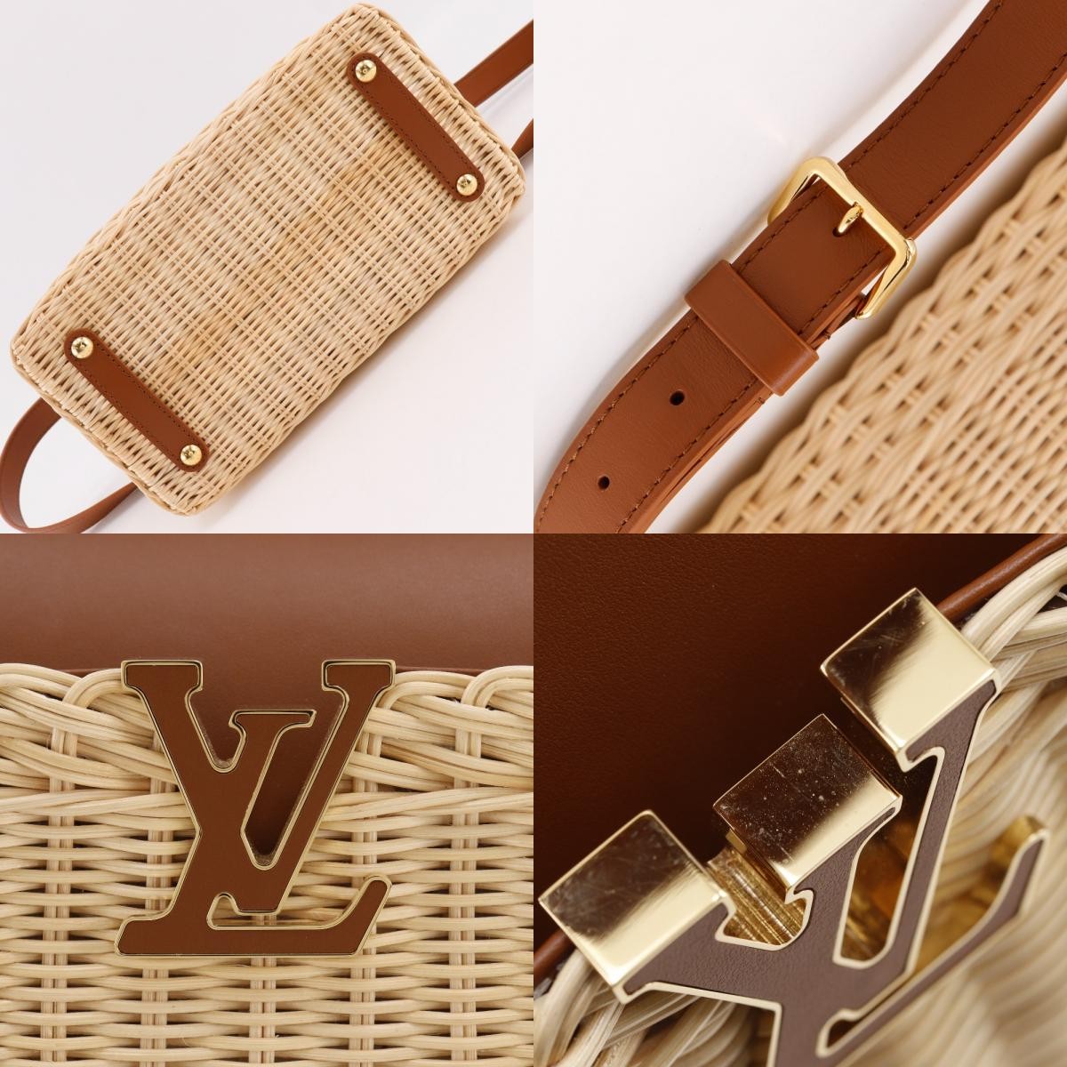 Louis Vuitton Brown Wicker Capucines BB