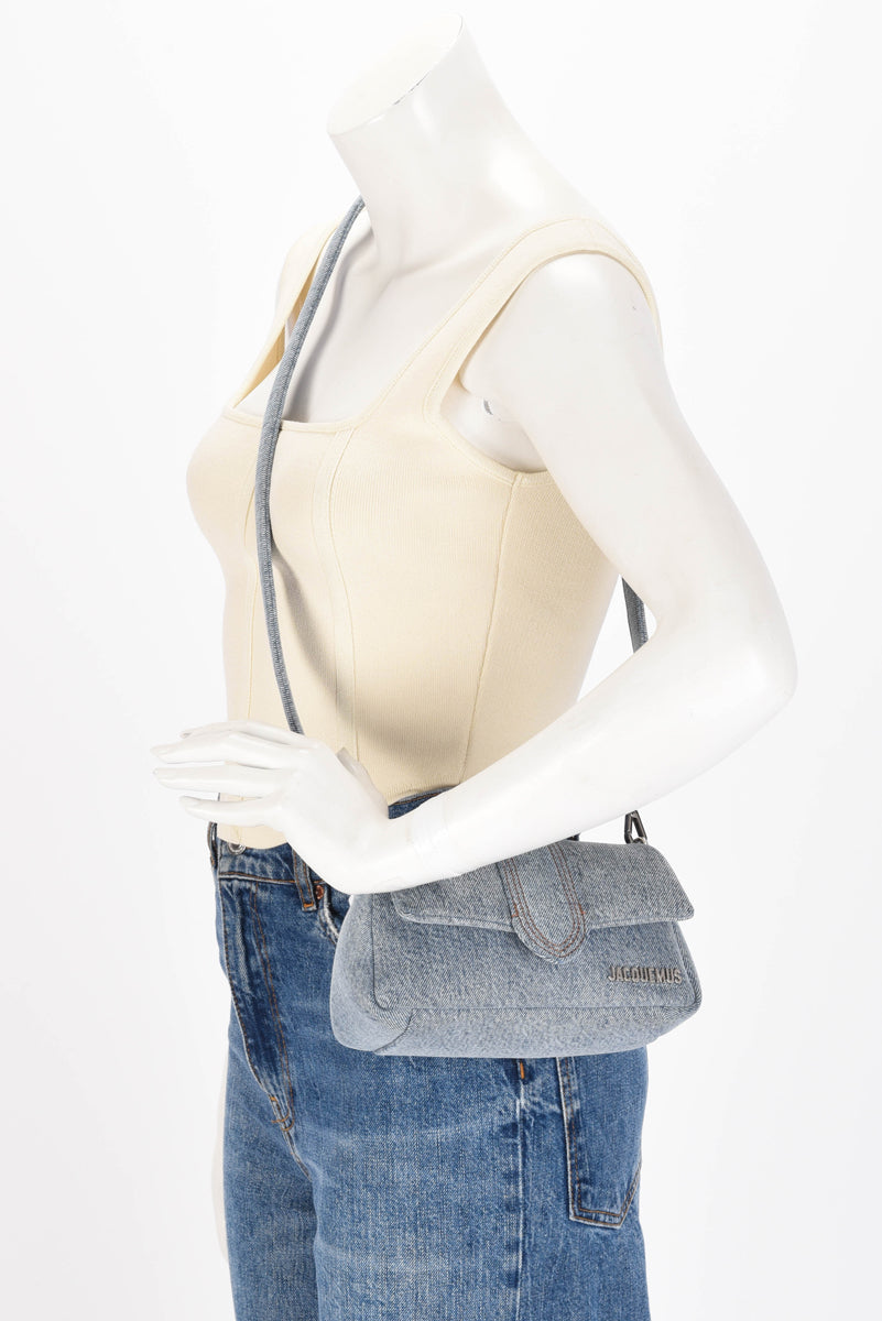 Jacquemus Blue Puffed Denim Small Bambimou Mini Bag