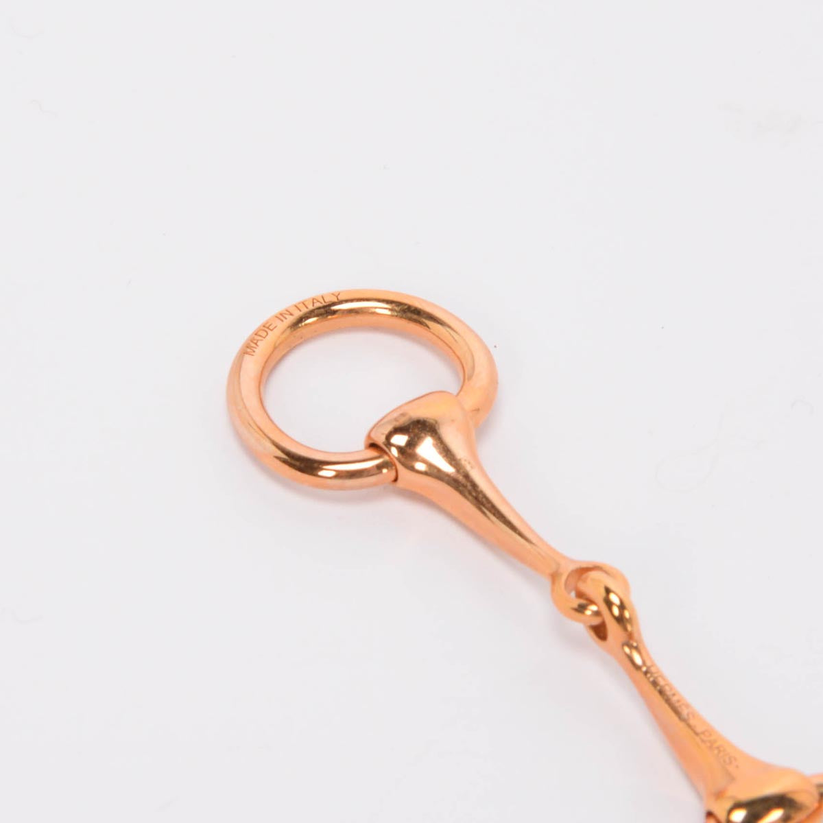 Hermes Rose Gold Plated Brass Mini Mors Twilly Scarf Ring