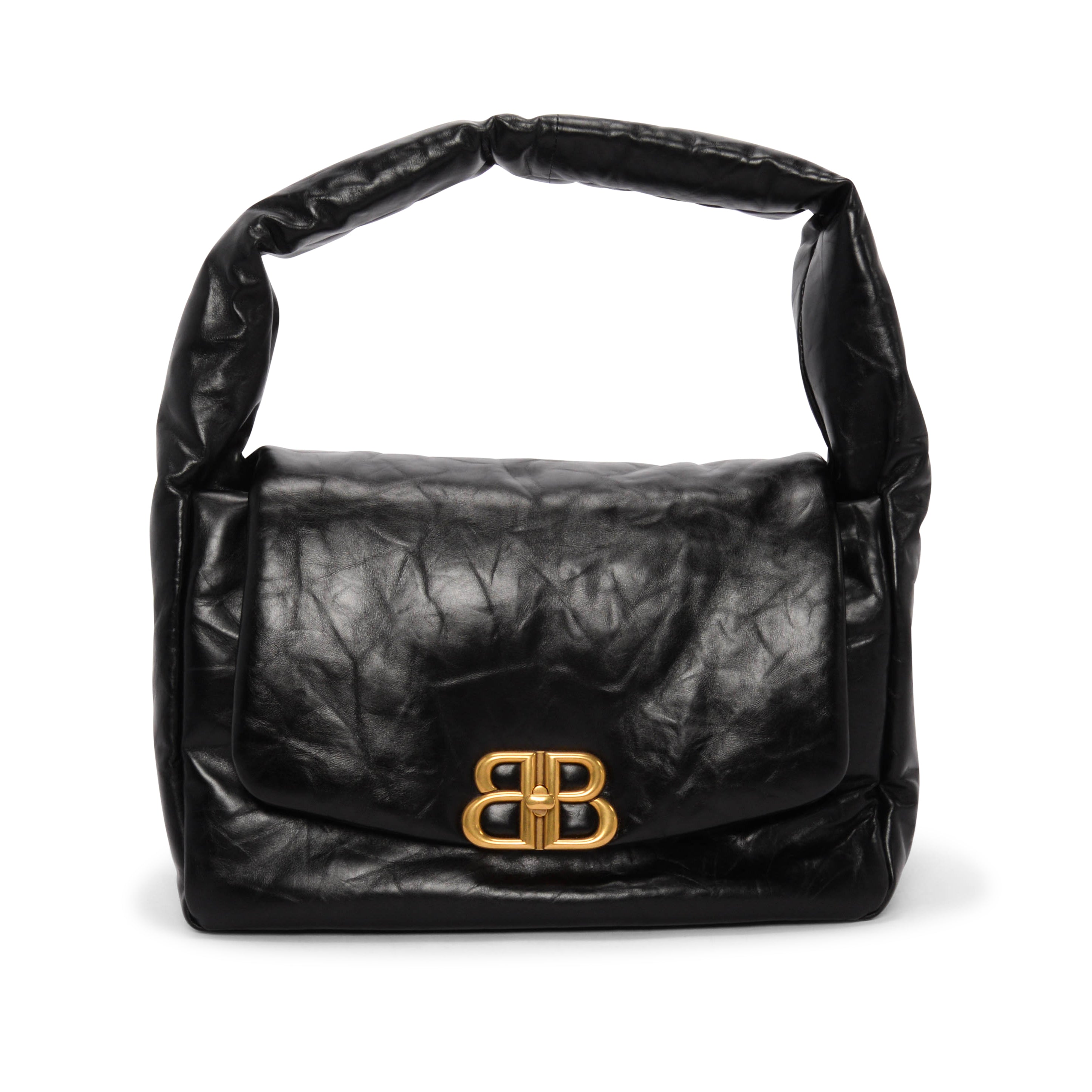 Balenciaga Black Soft Calf Large Monaco Sling Bag