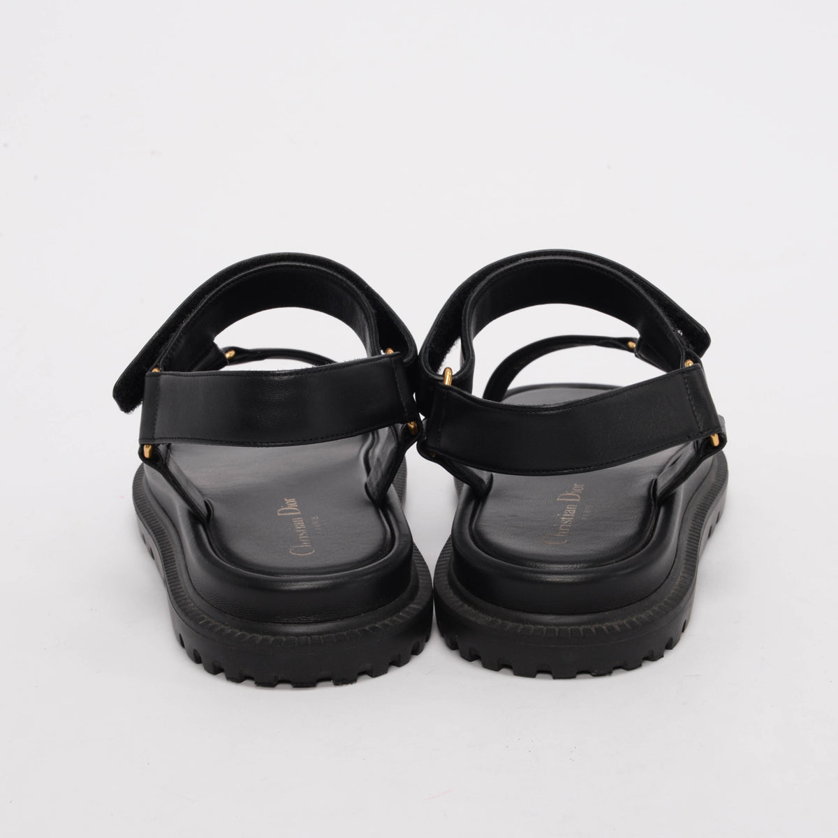 Dior Black Calfskin D-Wave Sandals 42