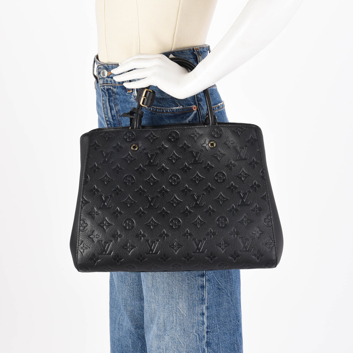 Louis Vuitton Black Monogram Empreinte Montaigne GM
