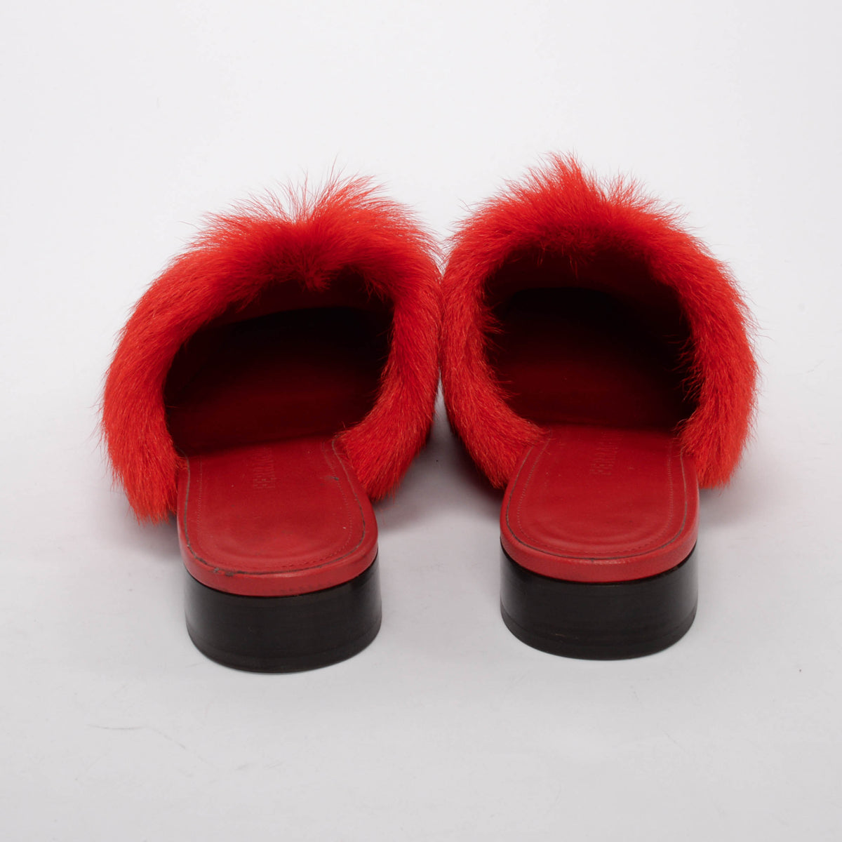 Ferragamo Flame Red Calf Hair Selestina Flats 10