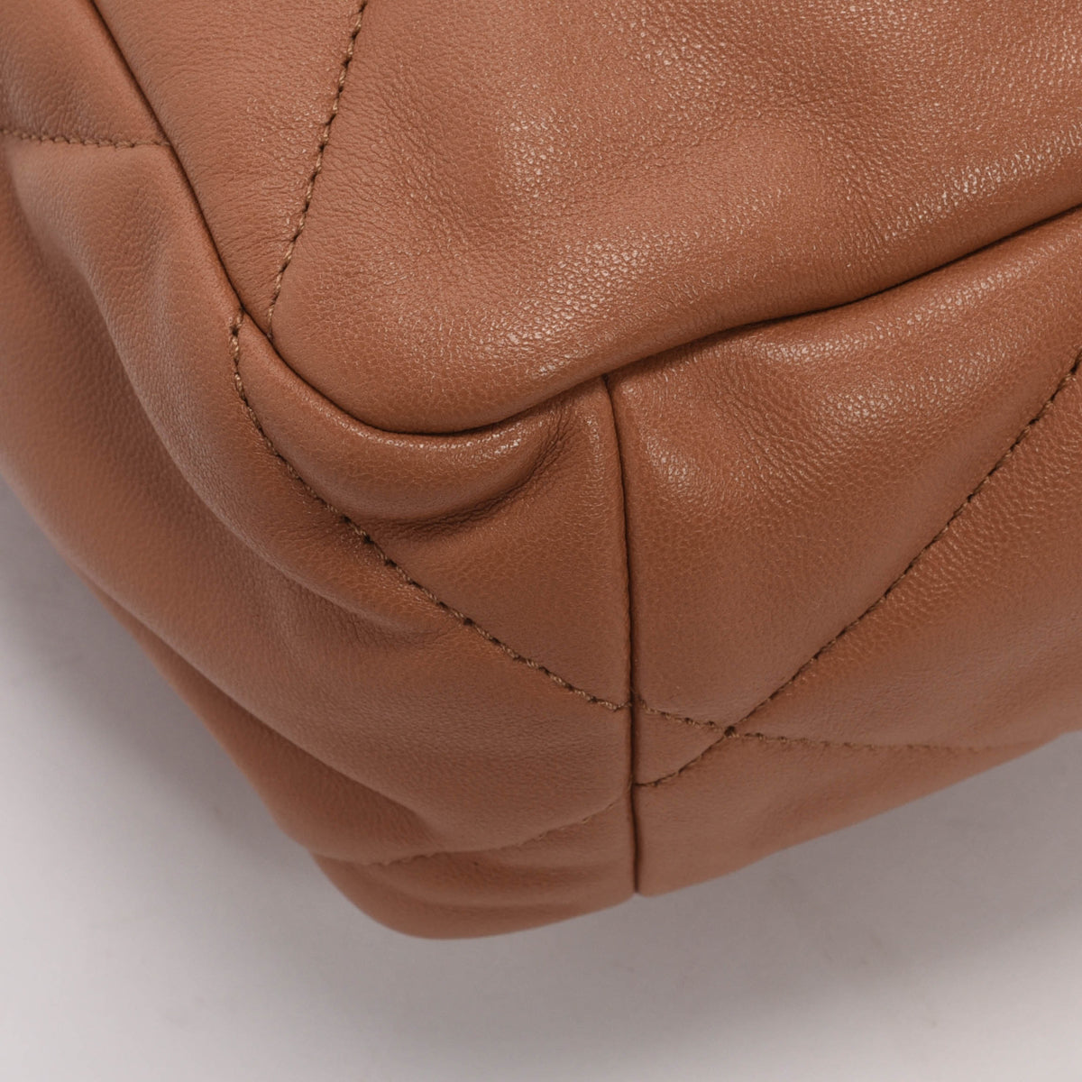 Chanel Tan Quilted Goatskin Large Chanel 19 Flap Bag