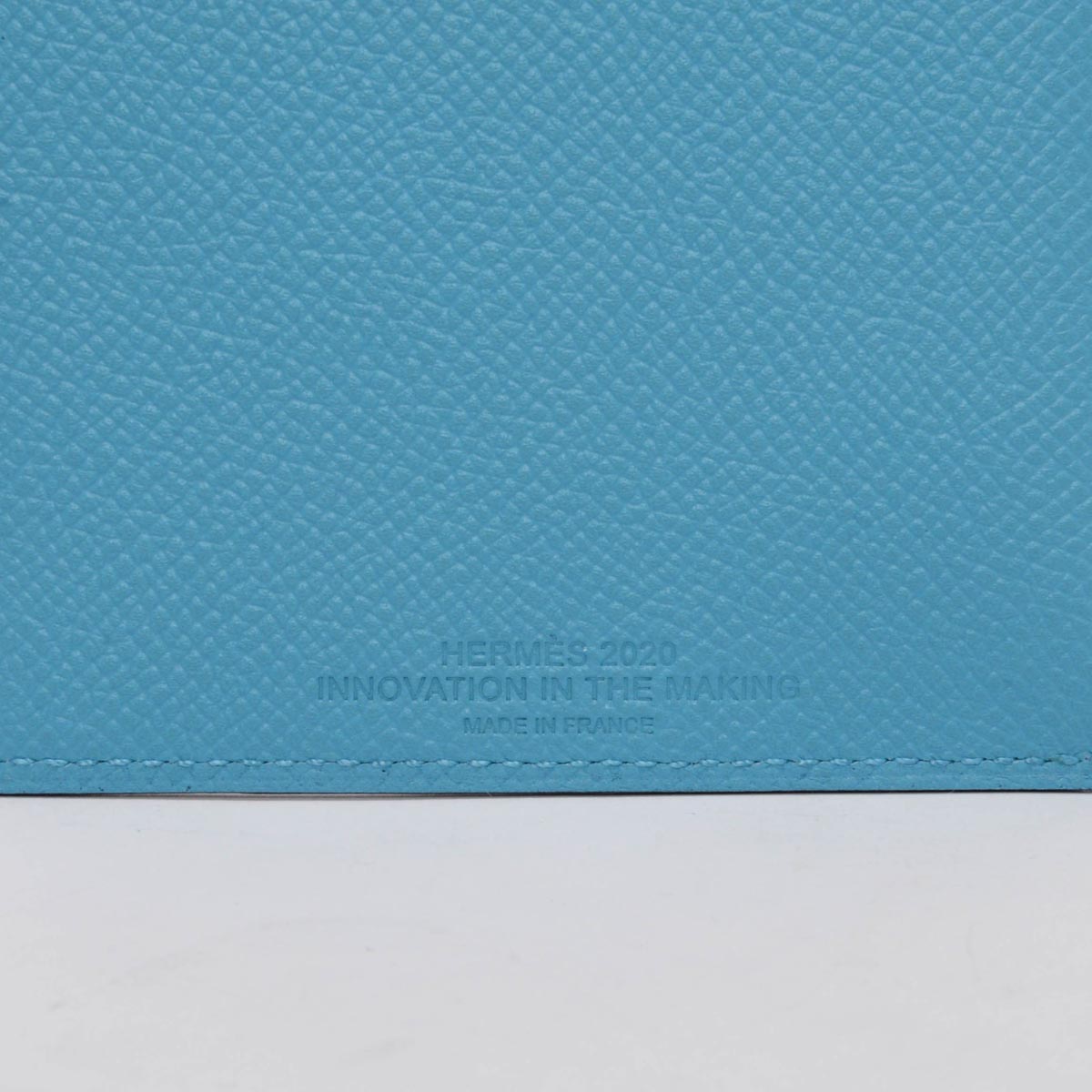 Hermes Bleu Du Nord Epsom Tarmac PM Passport Holder