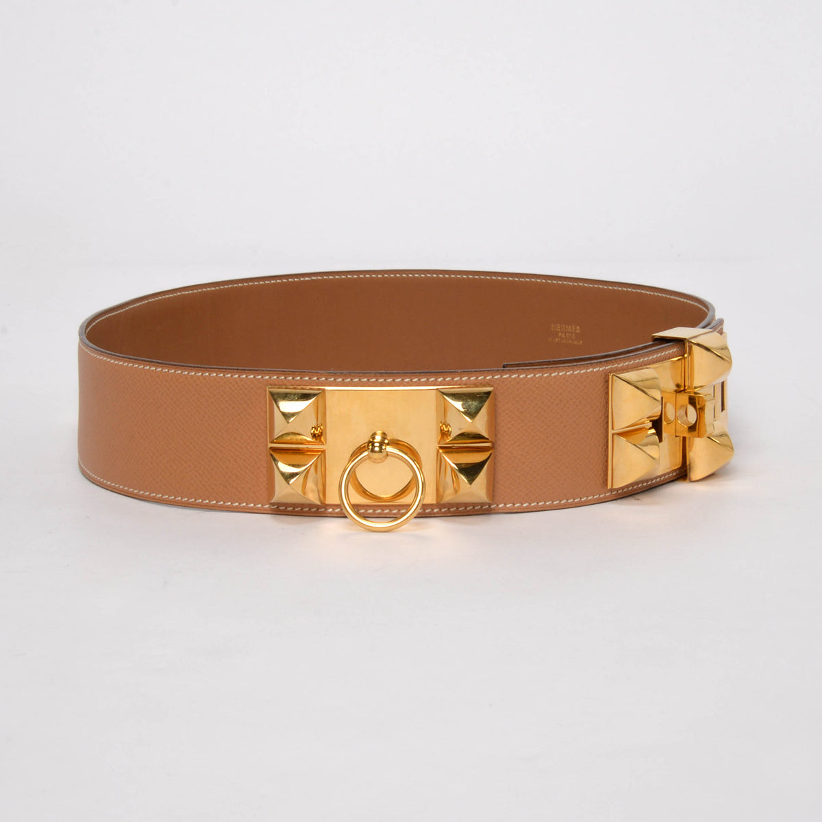 Hermes Gold Epsom Collier de Chien Belt GHW