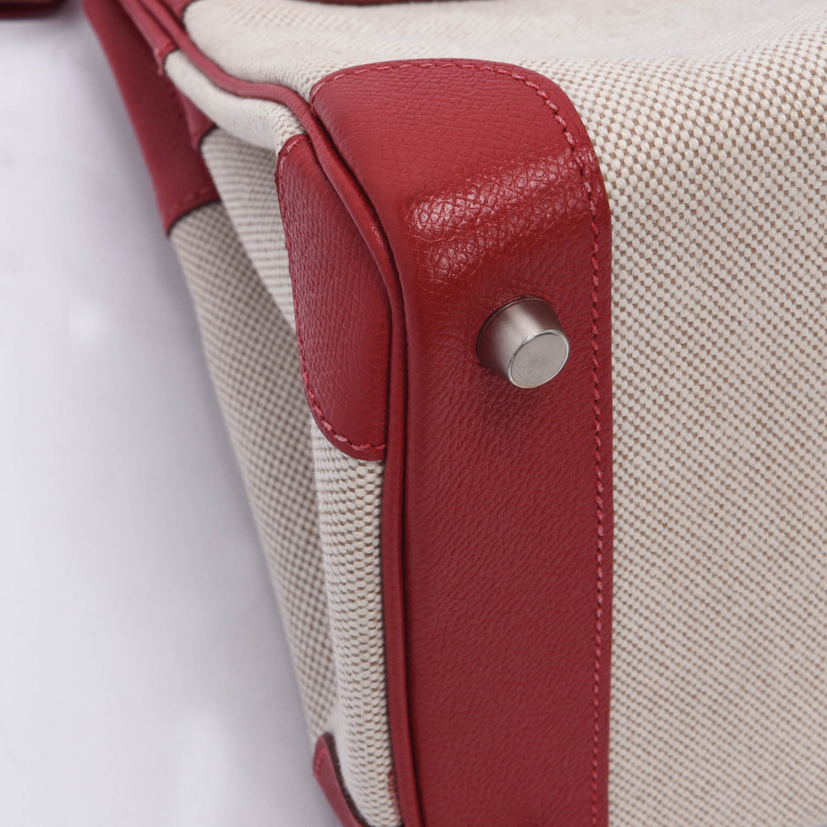 Hermes Rouge Vif Courchevel & Toile H Birkin 30 PHW