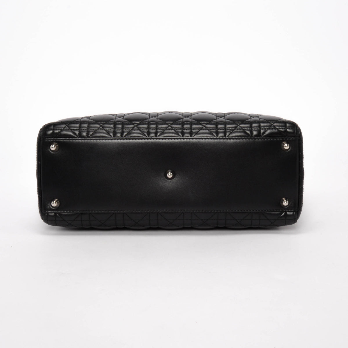 Dior Black Cannage Lambskin Large Lady Dior Tote