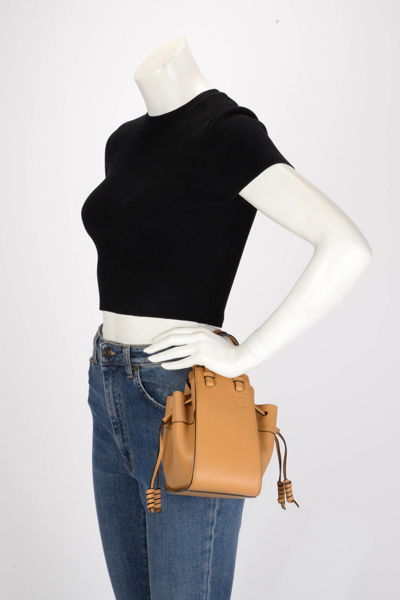 Loewe Honey Calfskin Hammock Drawstring Mini Bag