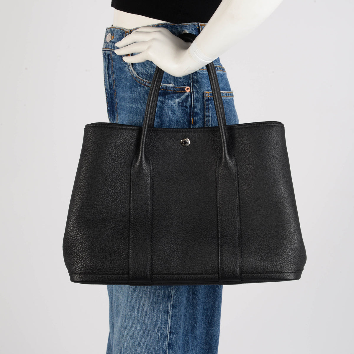 Hermes Black Negonda Garden Party 36 Tote