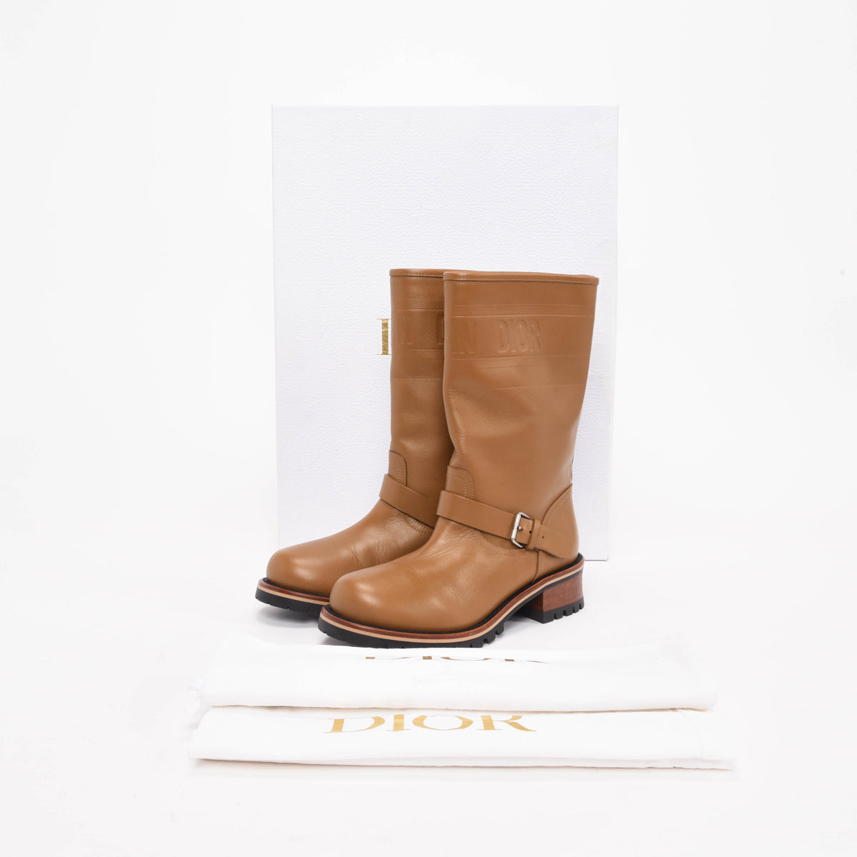 Dior Natural Calfskin DiorQuest Boots 38