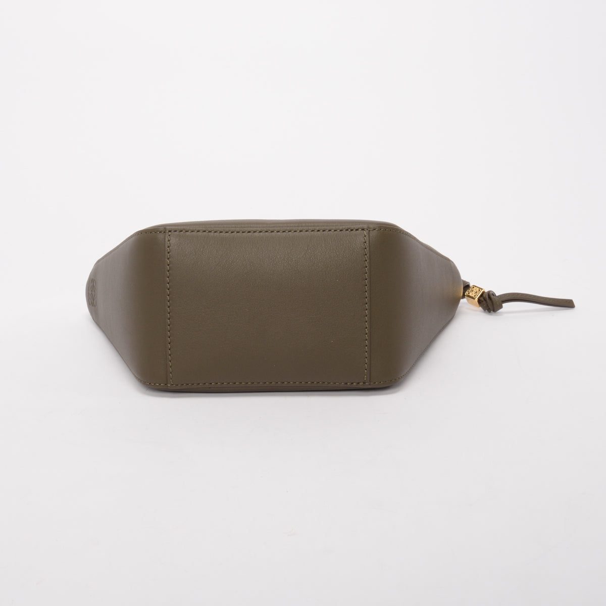 Loewe Olive Calfskin Braided Handle Mini Hammock Hobo + Strap