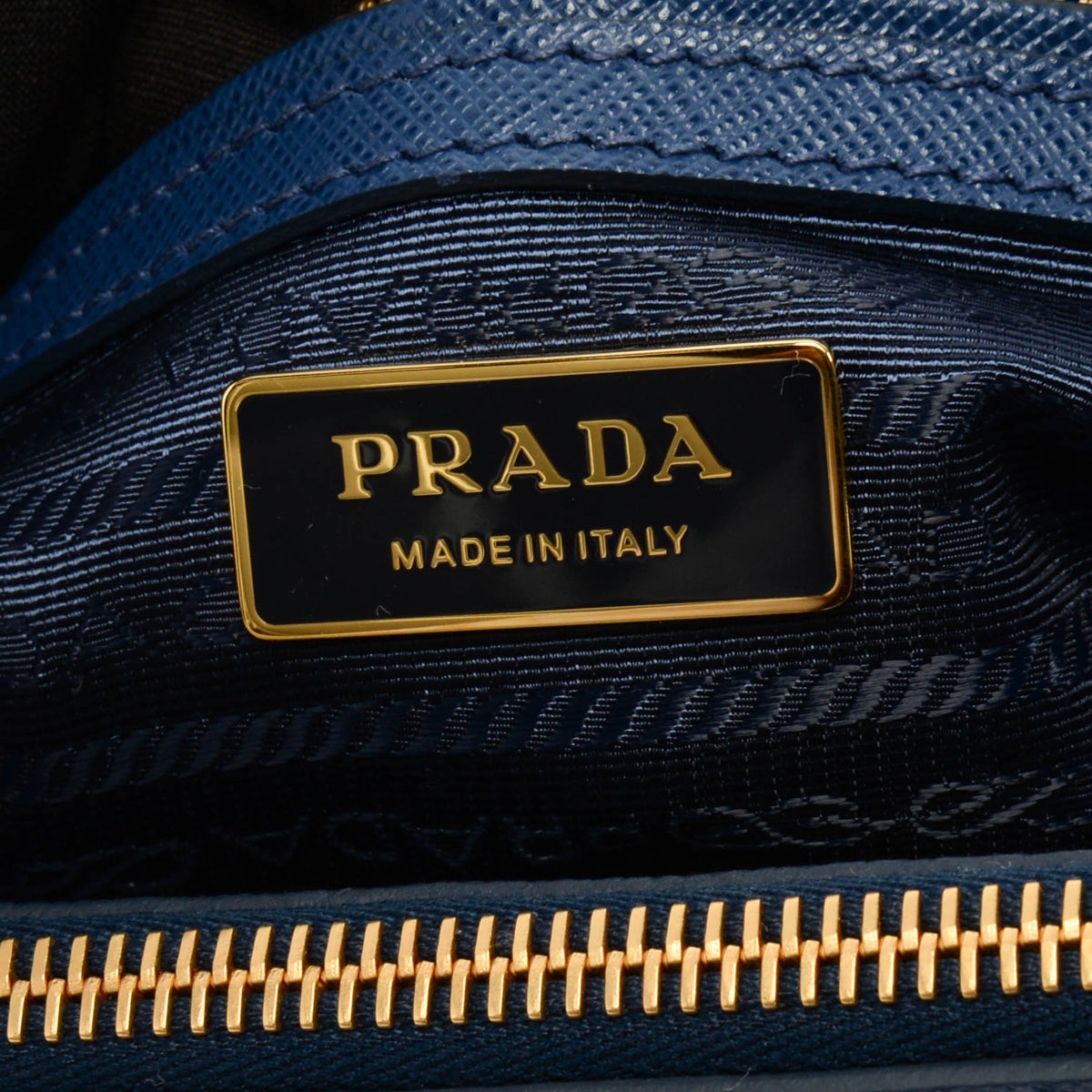 Prada Bluette Saffiano Lux Small Galleria Tote