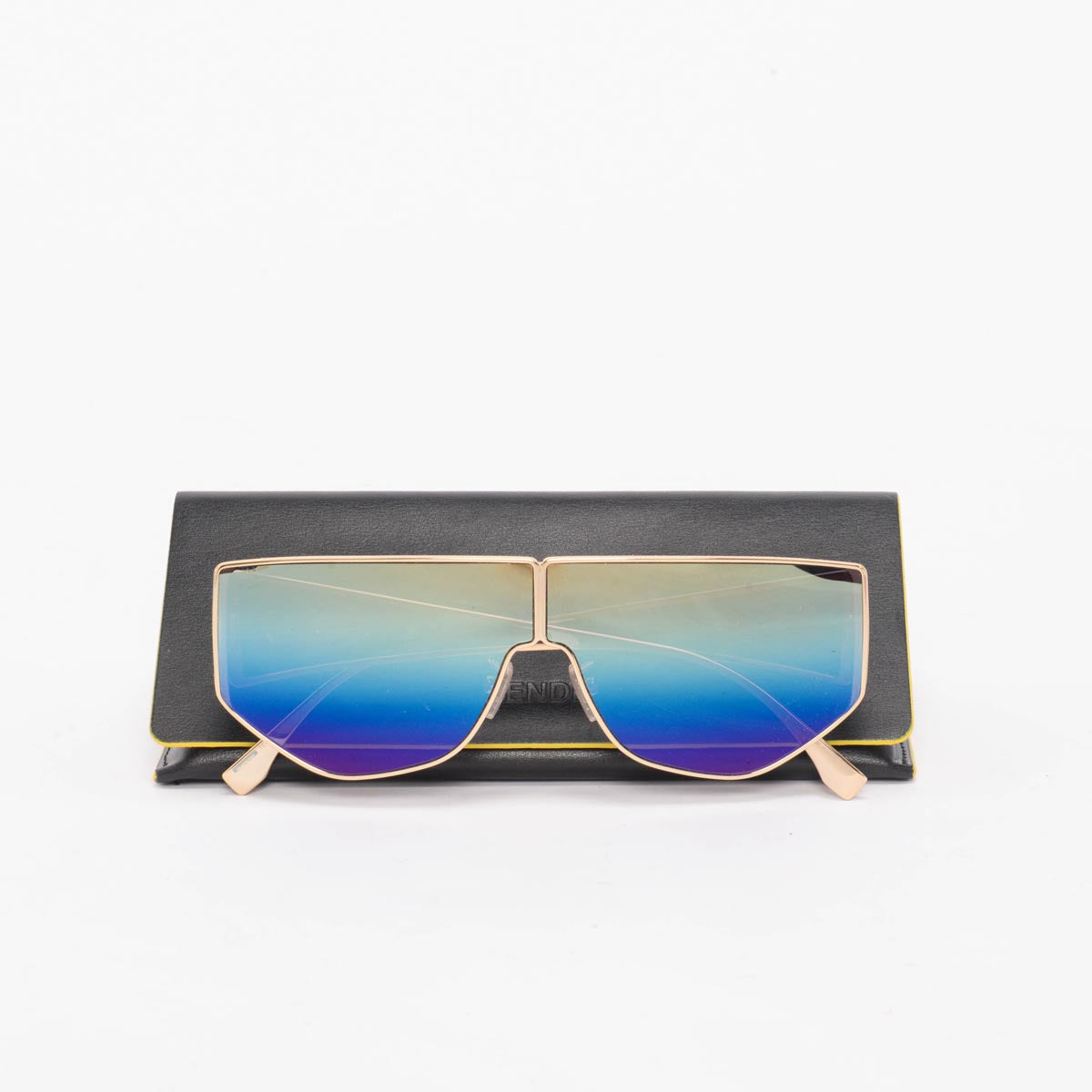 Fendi Blue Disco Geometric Sunglasses