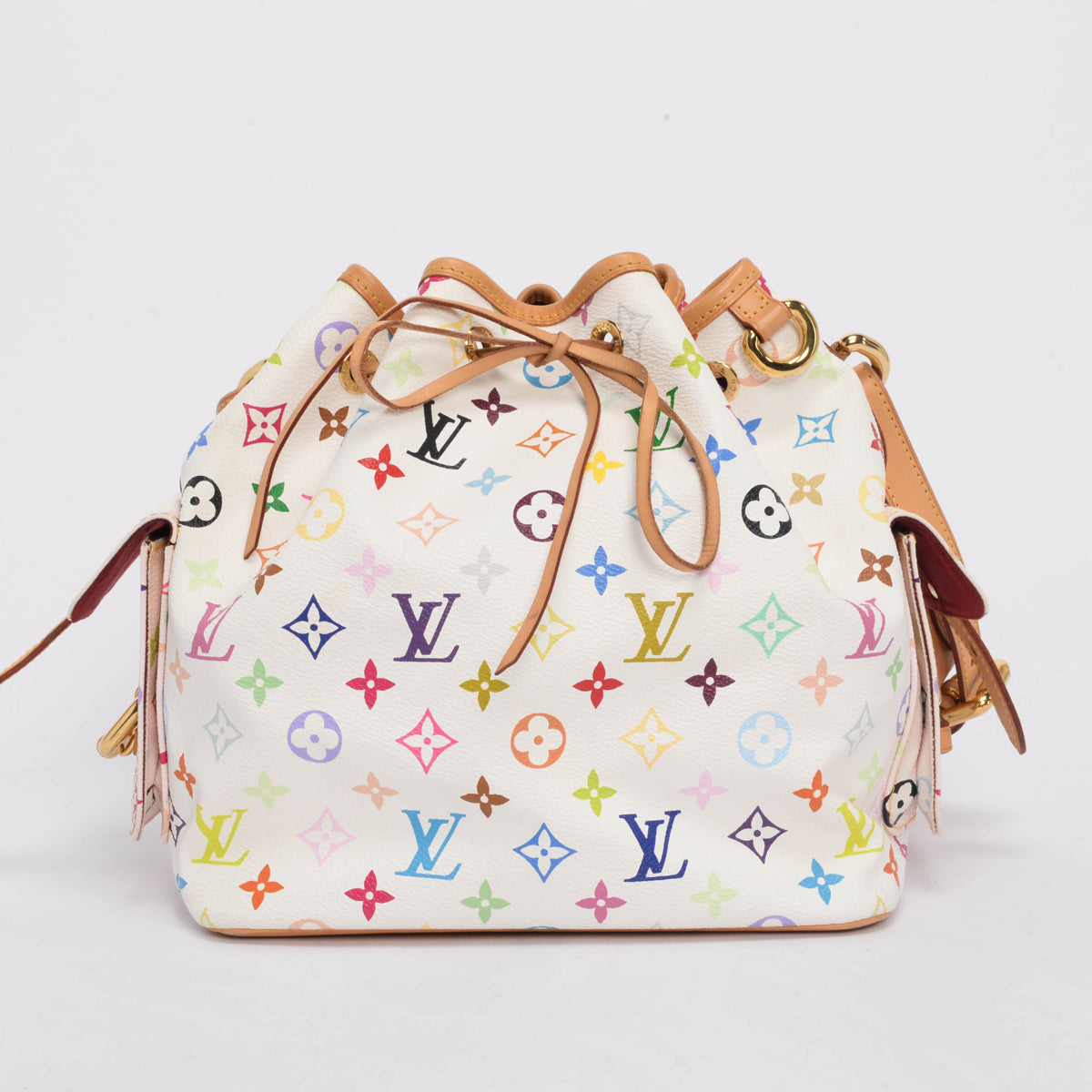 Louis Vuitton White Multicolore Monogram Petit Noe Bag