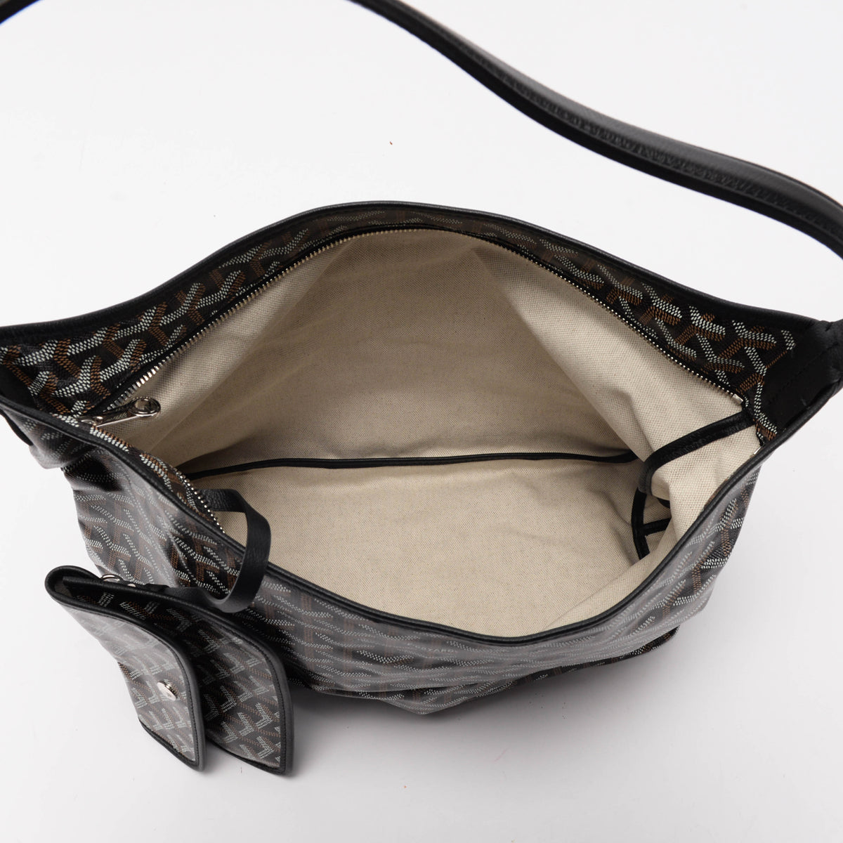 Goyard Black Goyardine Boheme Hobo