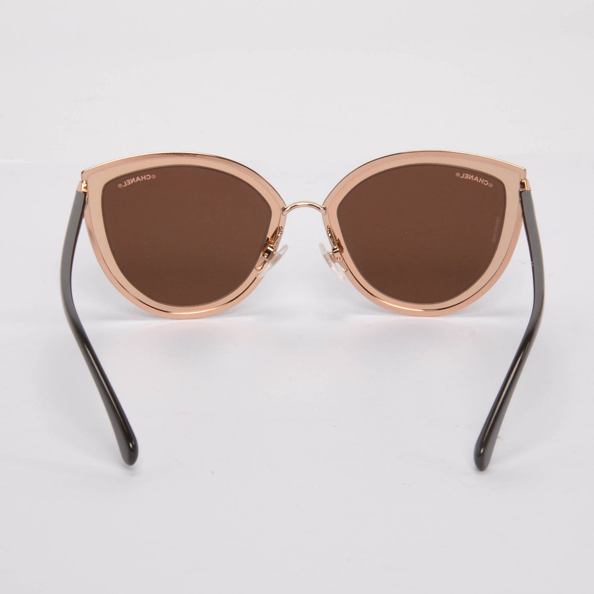 Chanel Rose Gold Metal Cat Eye Sunglasses