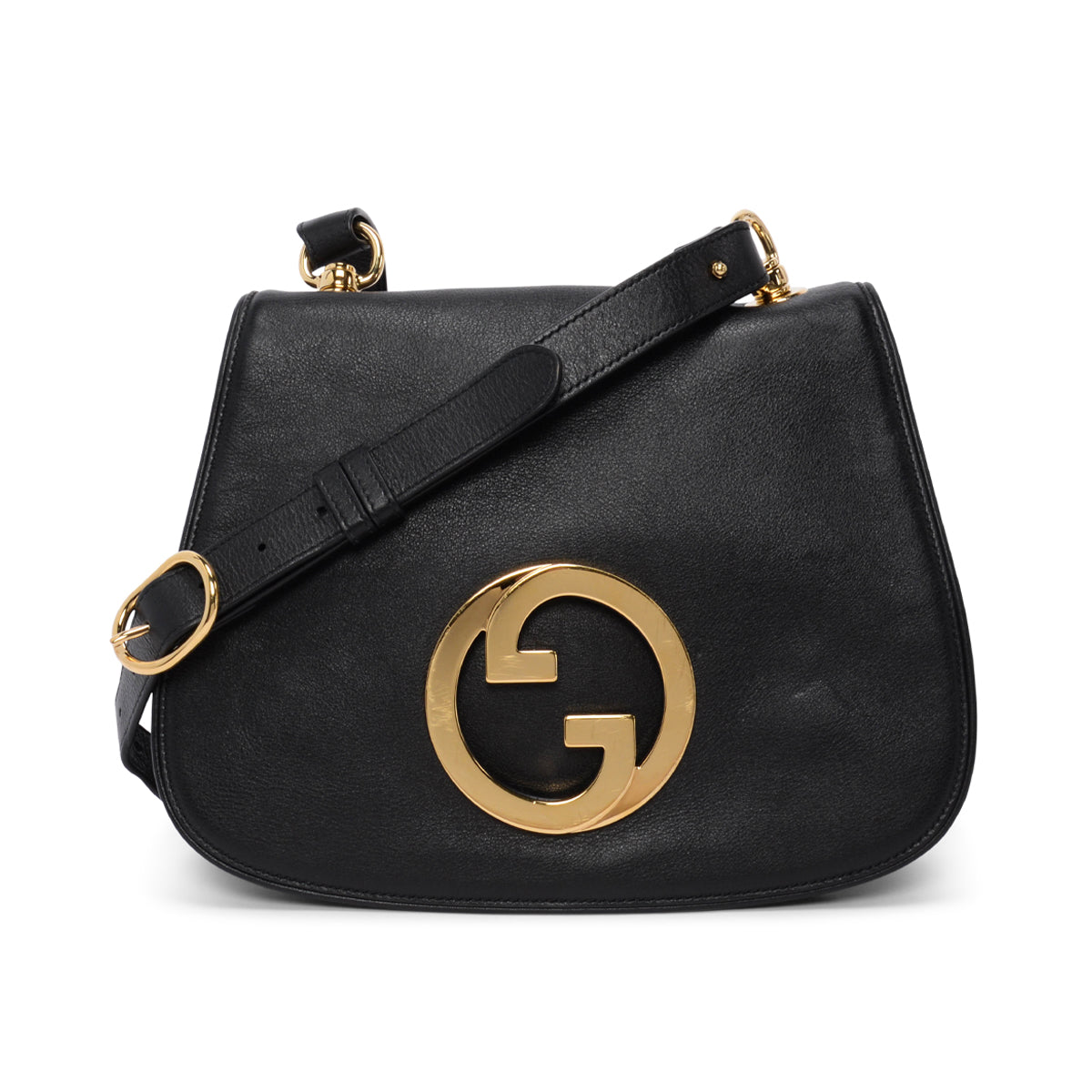 Gucci Black Roxy Calfskin Blondie Medium Shoulder Bag