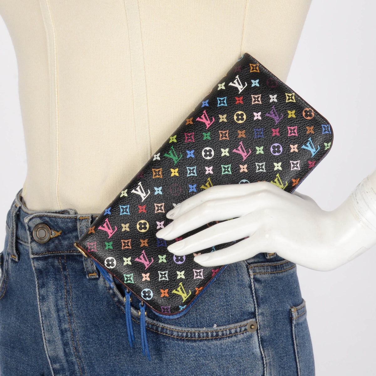 Louis Vuitton Black Multicolore Monogram Insolite Wallet