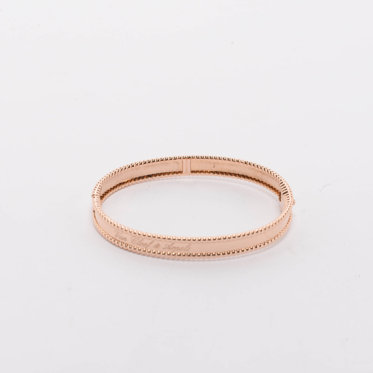 Van Cleef & Arpels 18k Rose Gold Perlee Signature Bracelet