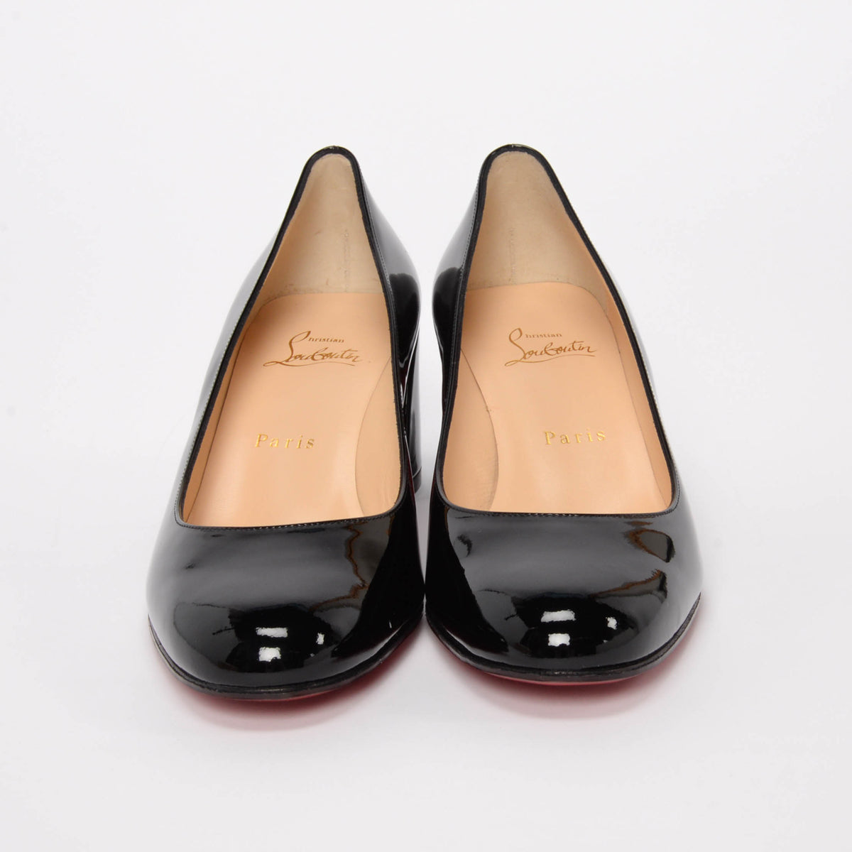 Christian Louboutin Black Patent Miss Sab Pumps 38.5