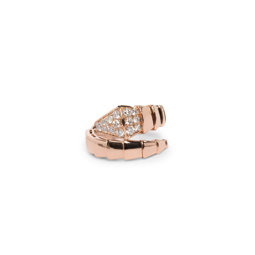 Bulgari 18k Pink Gold Serpenti Viper Ring