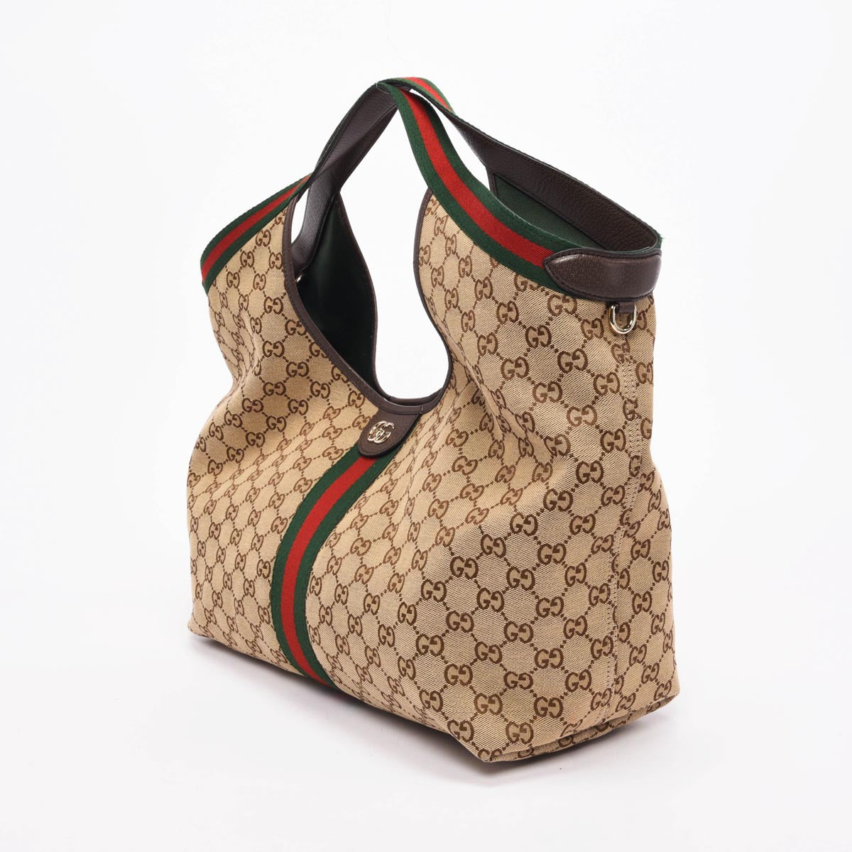 Gucci Brown GG Canvas Giglio Large Tote