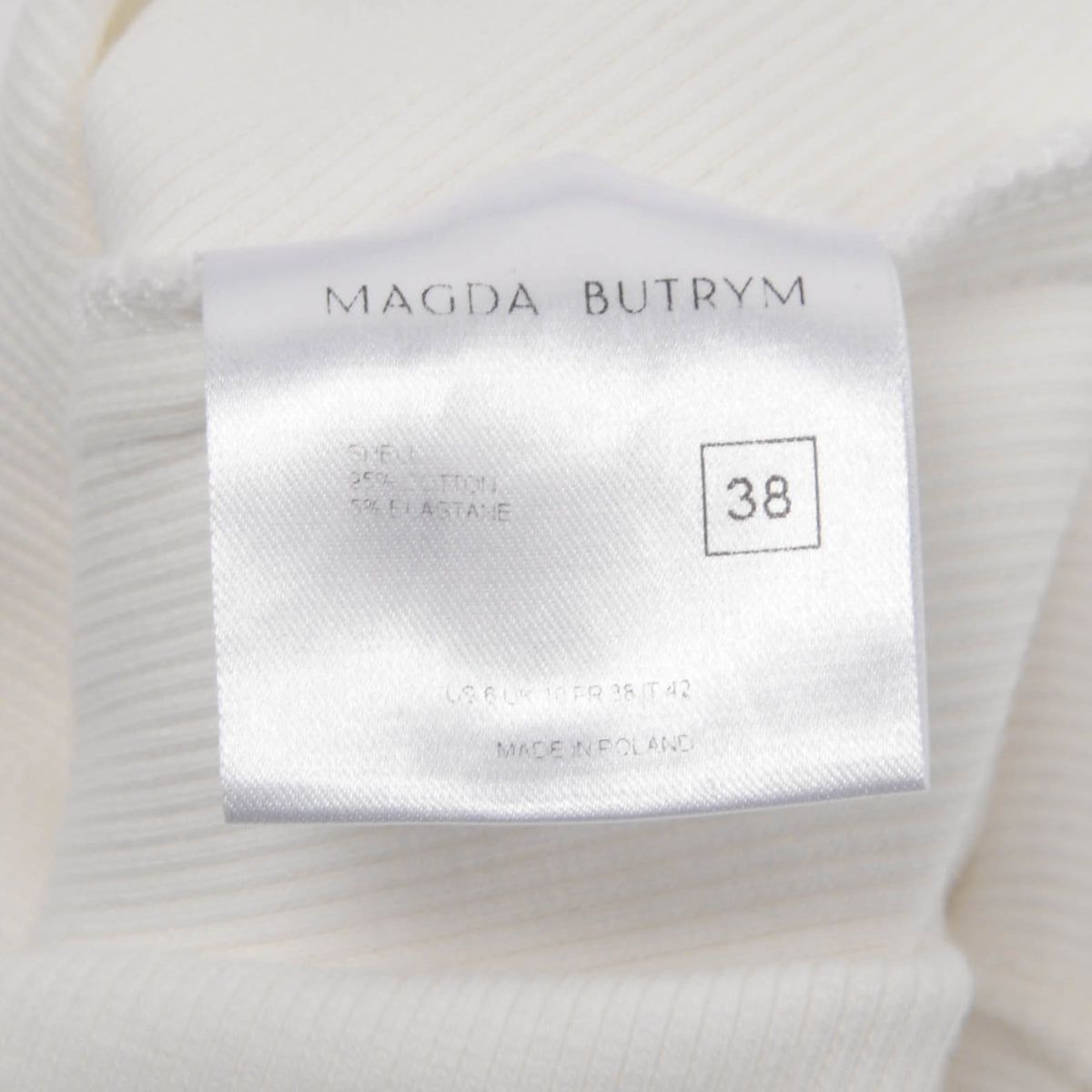 Magda Butrym White Ribbed Knotted Tank Top 38