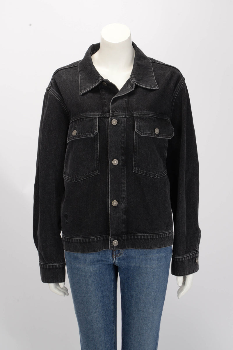 Dior Black Denim Oversize Jacket FR 40