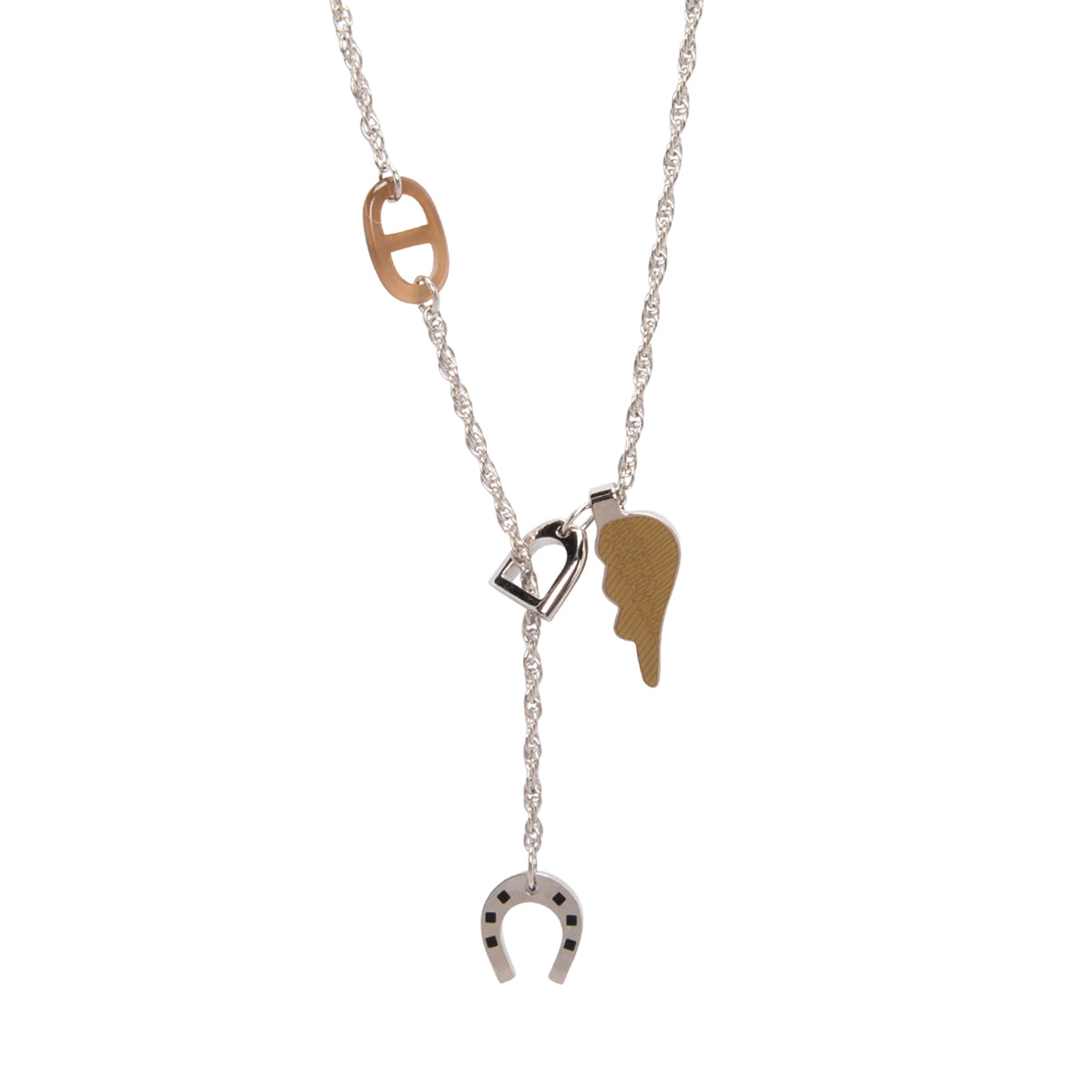 Hermes Golden Horn & Lacquer Bon Voyage Necklace