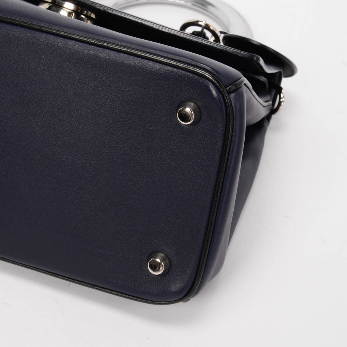 Dior Deep Blue Calfskin Dior Be Small Flap Bag