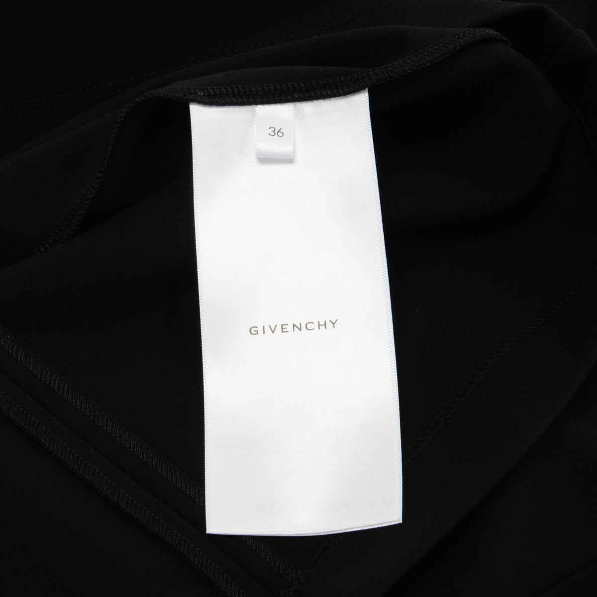 Givenchy Black Sheer Logo Longsleeve Dress FR 36