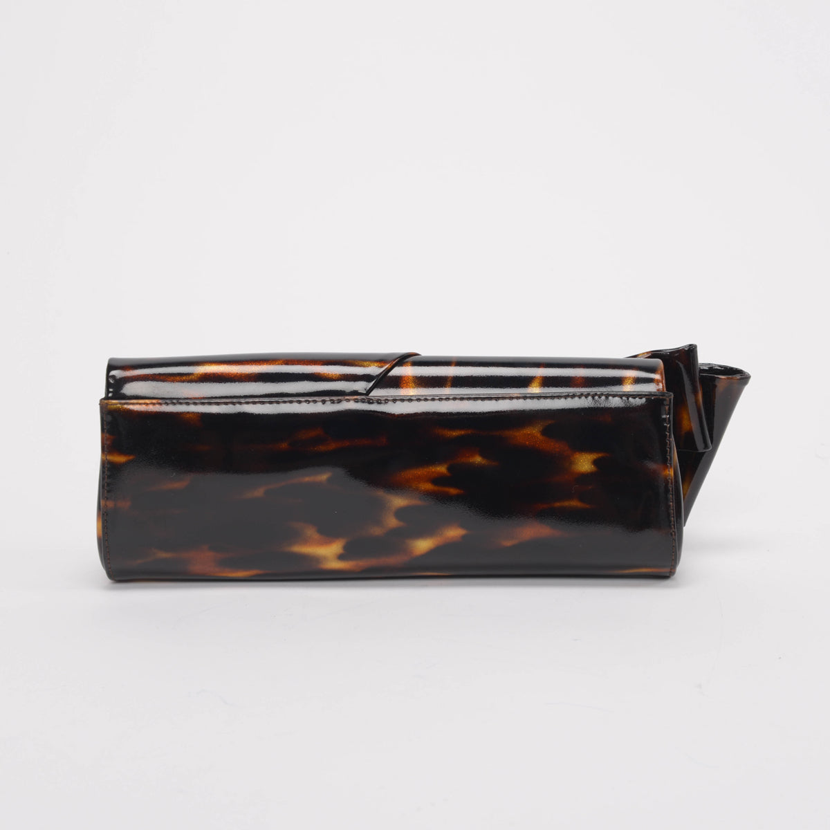 Christian Louboutin Tortoiseshell Patent Aurora Bow Clutch