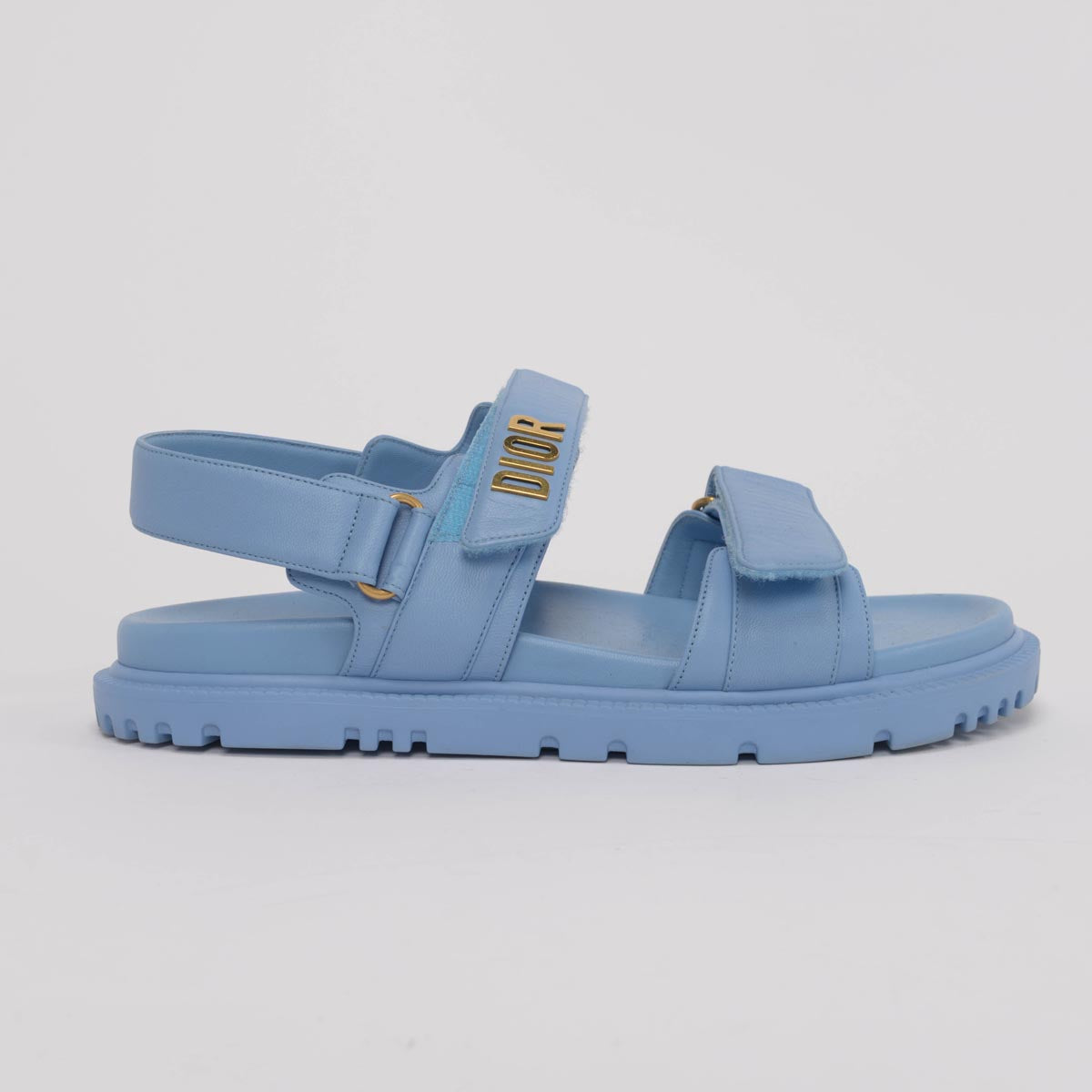 Dior Blue Lambskin Dioract Sandals 40