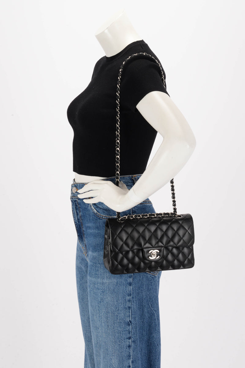 Chanel Black Quilted Lambskin Small Classic Flap Bag