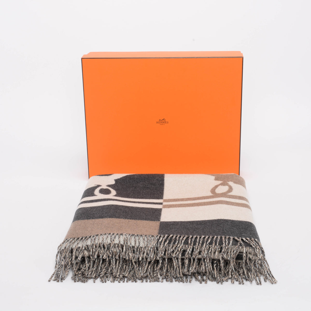 Hermes Brown Cashmere Brides de Gala Blanket