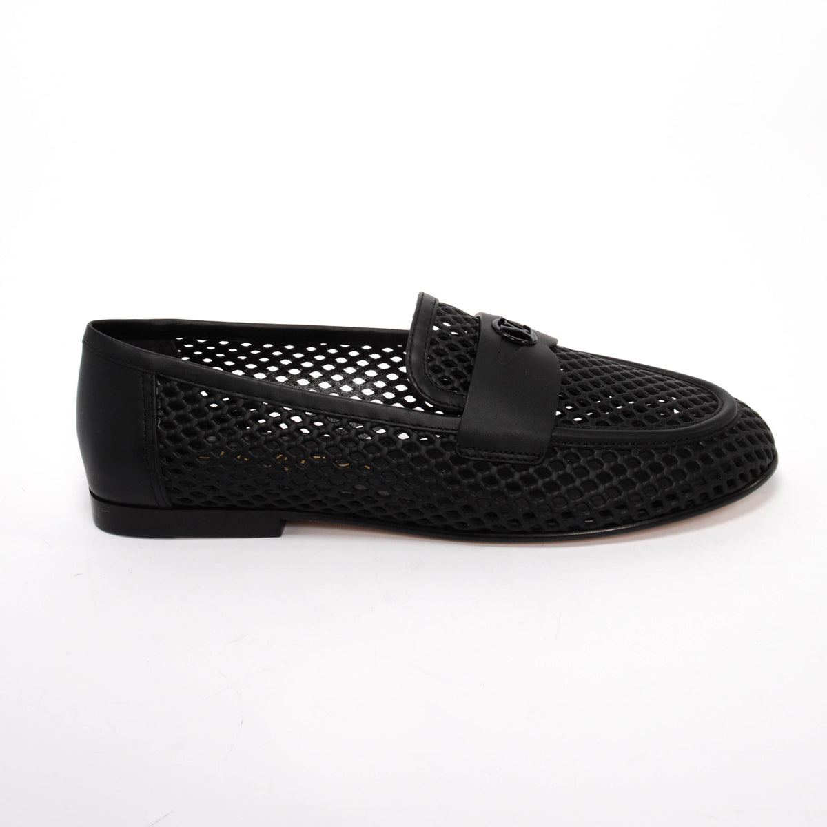 Louis Vuitton Black Perforated Calfskin Soho Flat Loafers 39