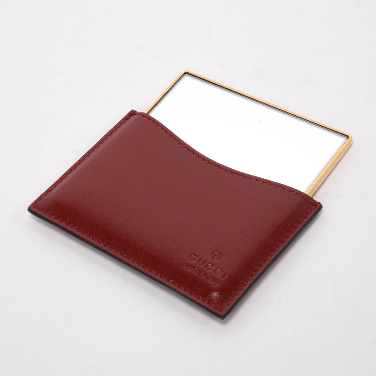 Gucci Rosso Ancora Calfskin Bamboo 1947 Small Bag