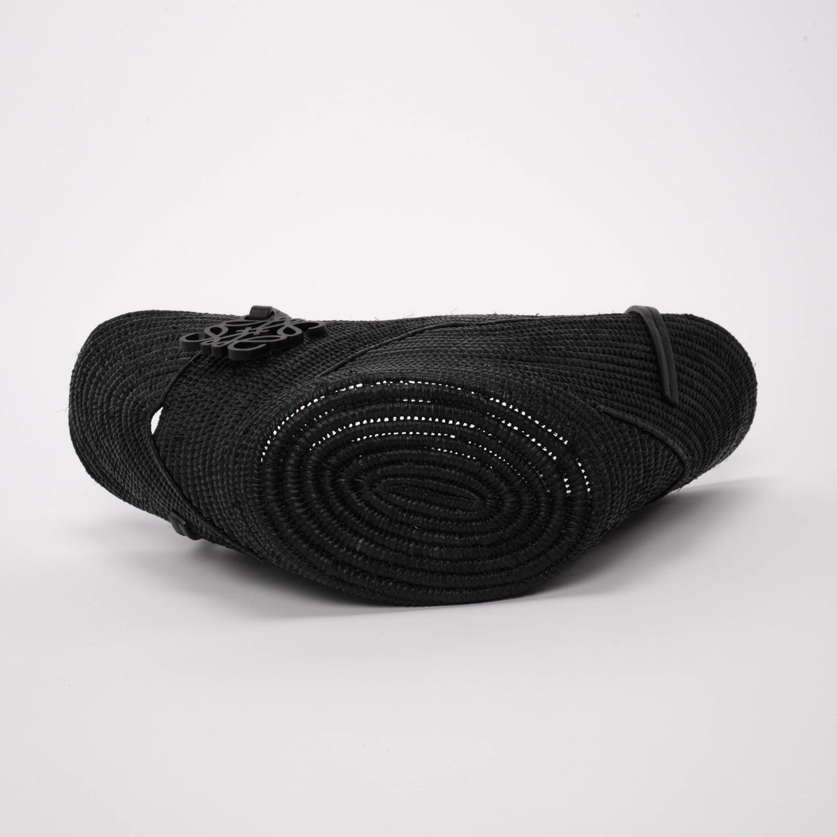Loewe x Paula's Ibiza Black Raffia Petal Basket Tote