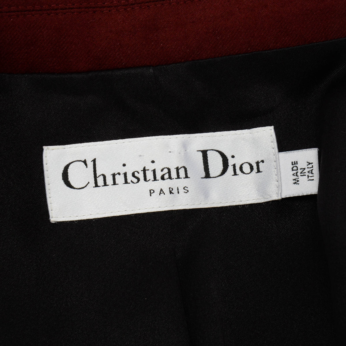 Dior Burgundy Wool D.B. Longline Blazer FR 40