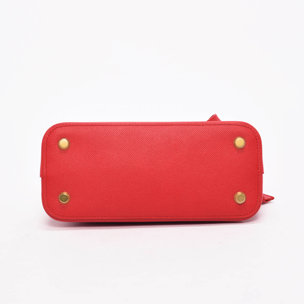 Balenciaga Red Calfskin Small Logo Ville Bag
