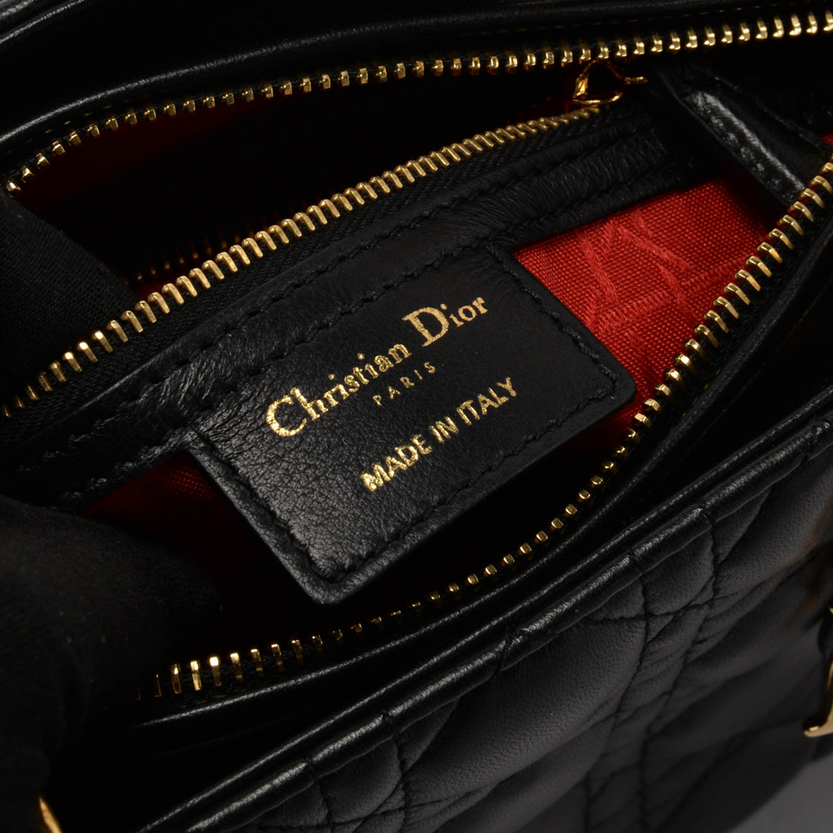 Dior Black Cannage Lambskin Medium Lady Dior Bag