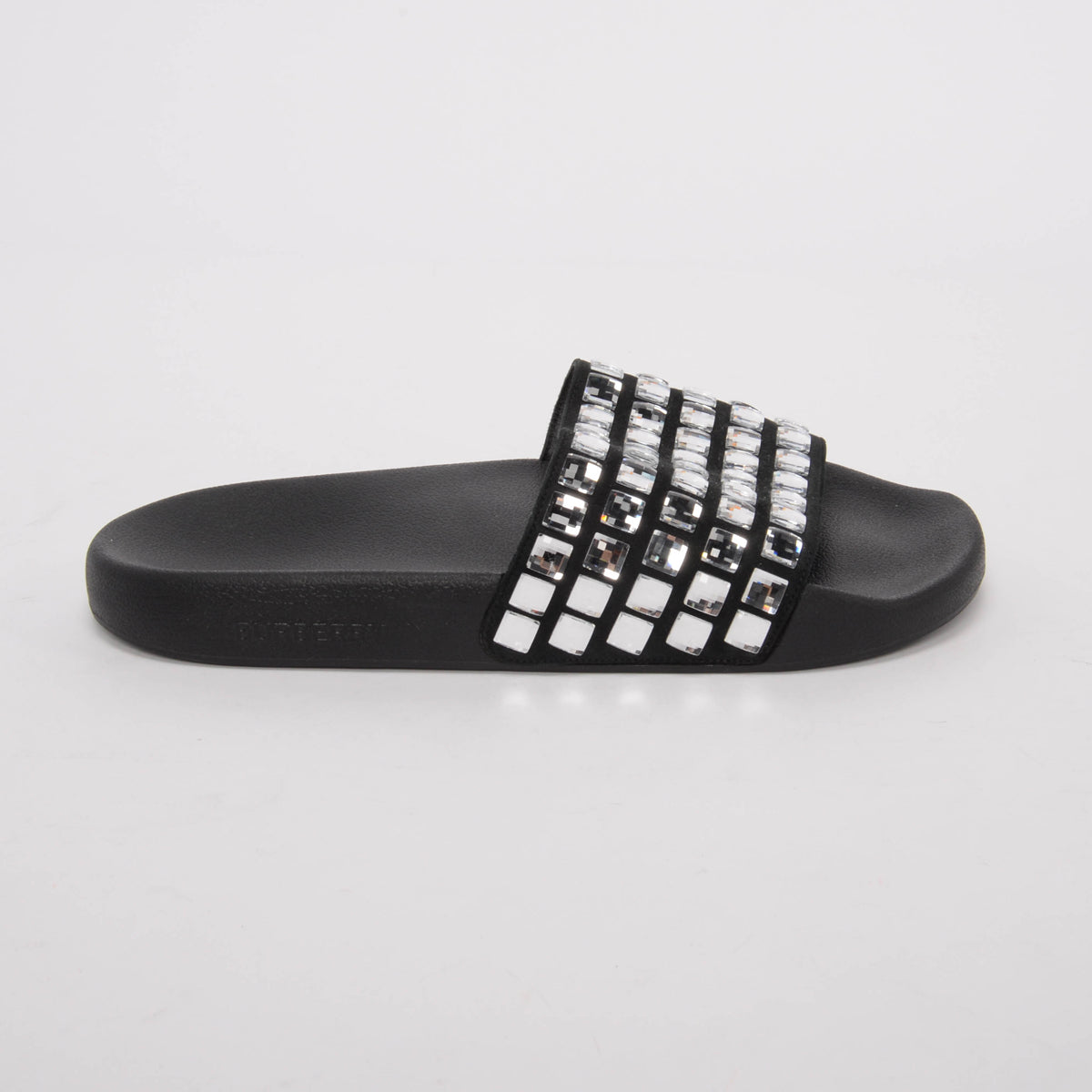 Burberry Black Crystal Furley Pool Slides 39
